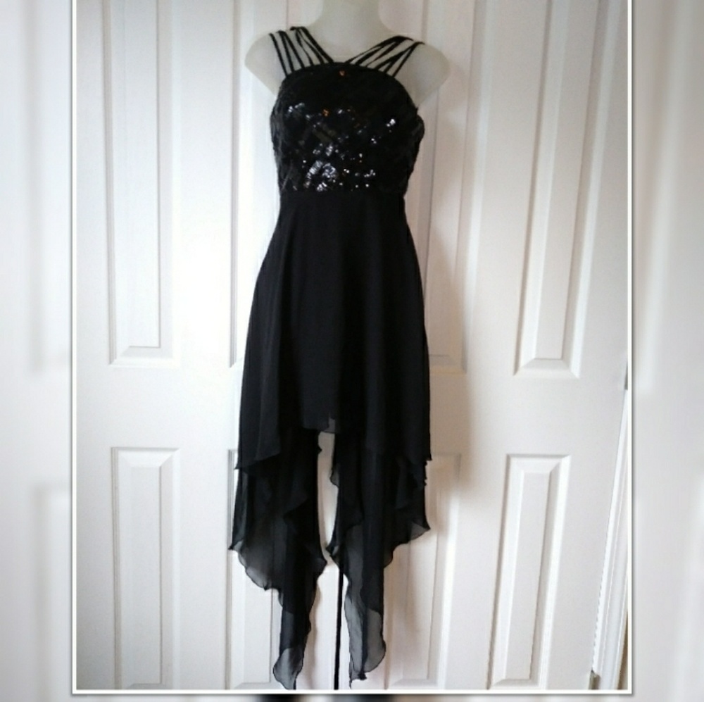 Black butterfly dress